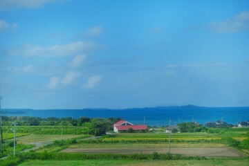 landscape with rainbow