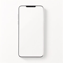 Smartphone-Modell mit leerem wei&szlig;en Bildschirm, detailliertes Mobiltelefon-Modell, wei&szlig;es Modell-Smartphone-Vorderansicht, Modell-3D-Mobiltelefon, ui, ux &ndash; Lagervektor