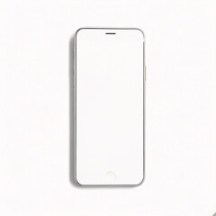 Smartphone-Modell mit leerem weißen Bildschirm, detailliertes Mobiltelefon-Modell, weißes Modell-Smartphone-Vorderansicht, Modell-3D-Mobiltelefon, ui, ux – Lagervektor