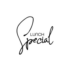 lunch special sign on white background