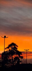 sunset over the city