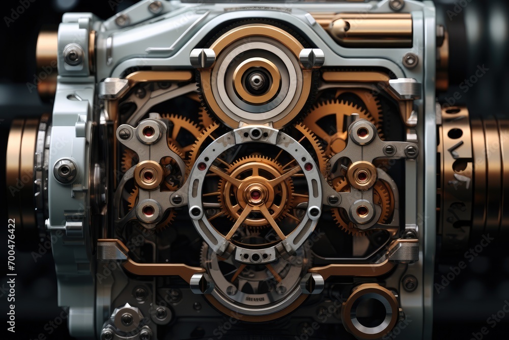 Aufkleber a complex machine made of metal and plastic that can perform a variety of tasks. generative ai.