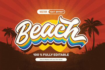 Retro Beach Text Effect