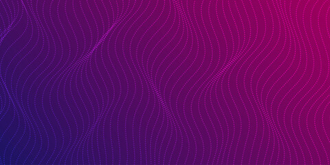 Abstract gradient purple technology particles mesh background. Design element for technology, science, modern concept - obrazy, fototapety, plakaty