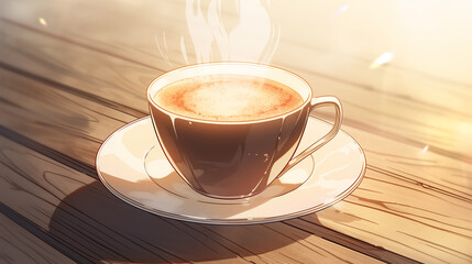 Hand drawn cartoon coffee drink illustration
