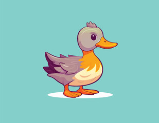 duck vector on a isolated background , cartoon design