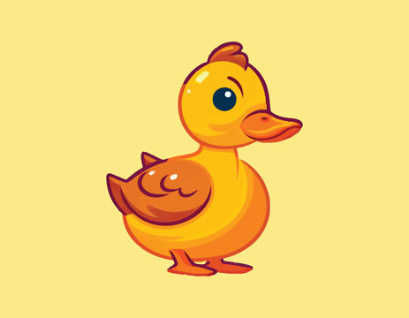 golden duck vector on a isolated background , cartoon design