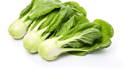 Fresh pak choi cabbage isolated on white background.
