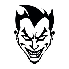Joker black vector icon on white background