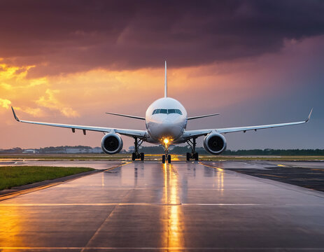 airplane in the airport © pecherskiydotkz