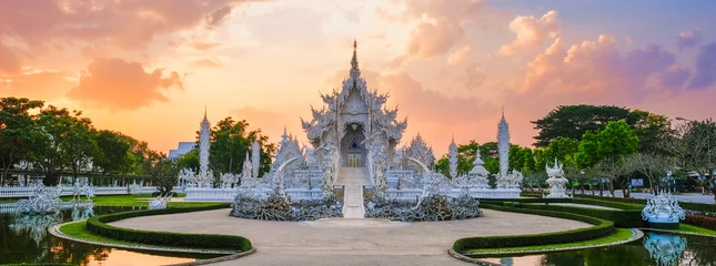 Foto auf Acrylglas Altes Gebäude White Temple Chiang Rai Thailand, Wat Rong Khun, Northern Thailand.