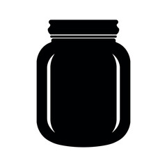 Jar black vector icon on white background