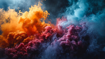 Fototapeta na wymiar Colorful abstract background. Smoke and fog wallpaper.