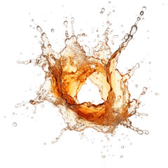 juice or water splashes set isolated on isolate transparency background, PNG - obrazy, fototapety, plakaty