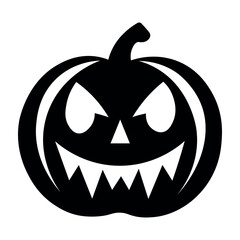Jack o lantern vector icon on white background