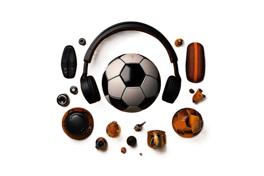 Sport Equipment Isolated on Transparent Background