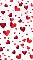 seamless pattern of pink hearts Valentine's Day