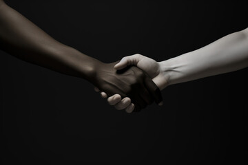 handshake of equality Demonstrate commitment to gender equality in various areas of life.4 - obrazy, fototapety, plakaty