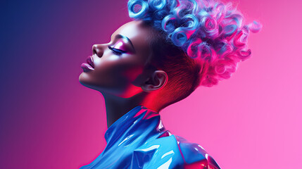 portrait of fashionable young woman