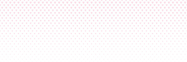 Blended  doodle pink heart line on white for pattern and background, Valentine's background, halftone effect. - obrazy, fototapety, plakaty