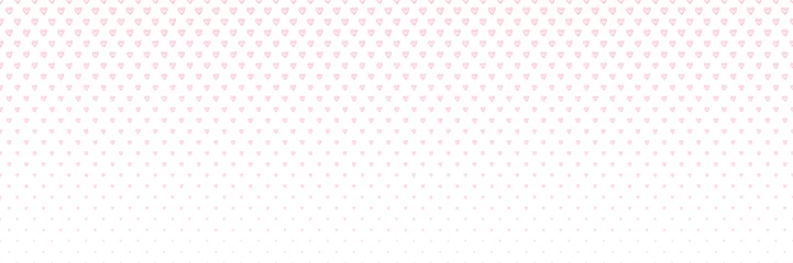 Foto op Plexiglas Blended  doodle pink heart line on white for pattern and background, Valentine's background, halftone effect. © Aoiiz