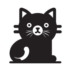 black cat silhouette vector for easily used for T-shirt design, cat shilloutte, black cat, black cat shilloutte.