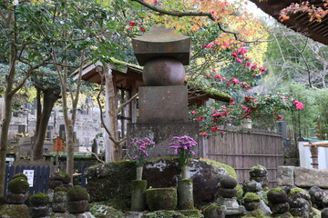 竹庭で有名な鎌倉・報国寺。五輪塔。