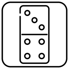 domino line icon 2
