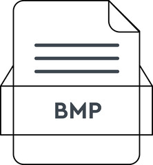 BMP File icon Black outline