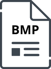 BMP file Icon minimal outline with symbols