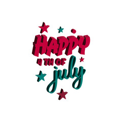 Happy 4 th july happy independence day american decoration vector design