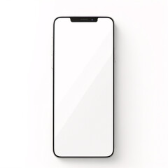 Smartphone mit leerem weißen Bildschirm für den Infografik-Global-Business-Marketing-Plan, Modellmodell isoliert Hintergrund der digitalen Investitionswirtschaft der KI. HD