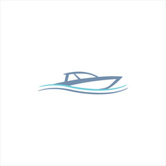 Boat Logo Design Template Vector Graphic Branding Element.