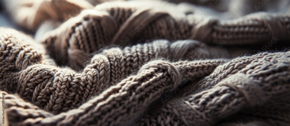 Poster background with a cozy knitted sweater space for text minimalism knitted texture order comfort macro