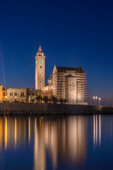 Obraz premium Panoramic view of the beautiful Romanesque Cathedral Basilica of San Nicola Pellegrino, in Trani.