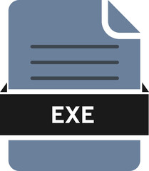 EXE File icon Black color and lines