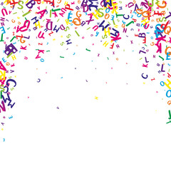 Concept of school background. Colorful childish