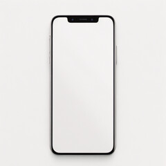 Smartphone mit leerem wei&szlig;en Bildschirm f&uuml;r den Infografik-Global-Business-Marketing-Plan, Modellmodell isoliert Hintergrund der digitalen Investitionswirtschaft der KI. HD