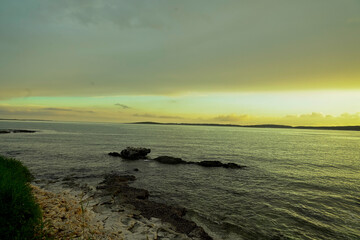 Tramonto con nuvole e luce drammatica,Medolino. Istria. Croazia