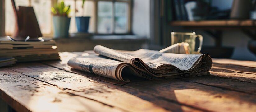 Changes coming in 2023 is written on the front page of a folded newspaper on a wooden table. Creative Banner. Copyspace image - Powered by Adobe