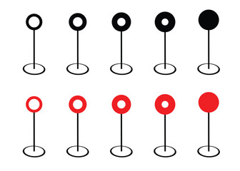 Location pin icons. GPS marker and GPS location symbol vector.