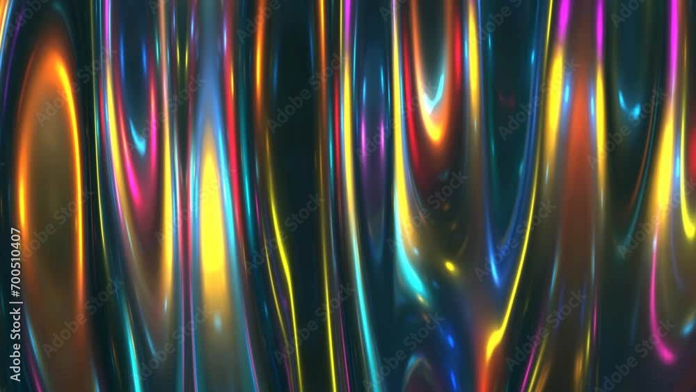 Poster animation of abstract colorful glowing lines background