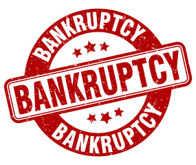 bankruptcy stamp. bankruptcy label. round grunge sign