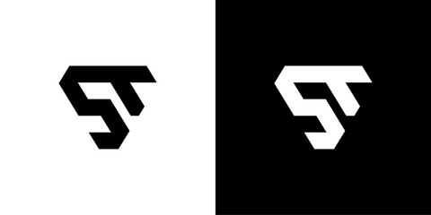 vector logo st abstract