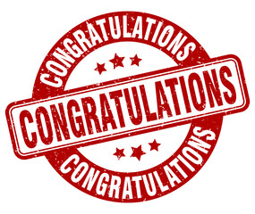 congratulations stamp. congratulations label. round grunge sign