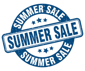 summer sale stamp. summer sale label. round grunge sign