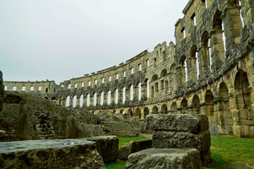 Pola anfiteatro romano. Istria. Croazia