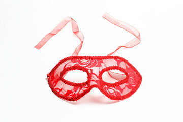 Masquerade mask on white background