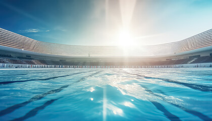 Swimming pool for sports competitions and games