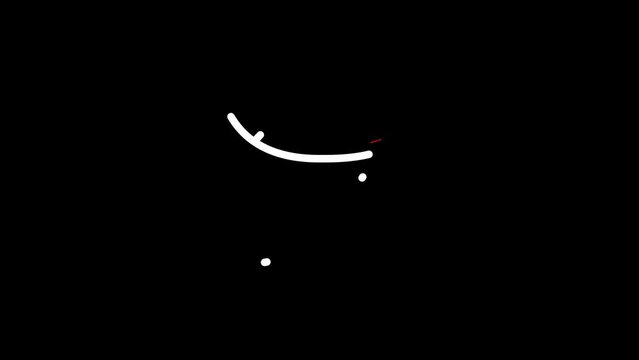 Logo A Animated text shape on black background. suitable for videos and intro screens